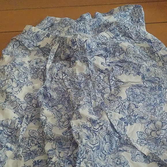 American Apparel Pants - NWOT blue and white paisley draw string pants